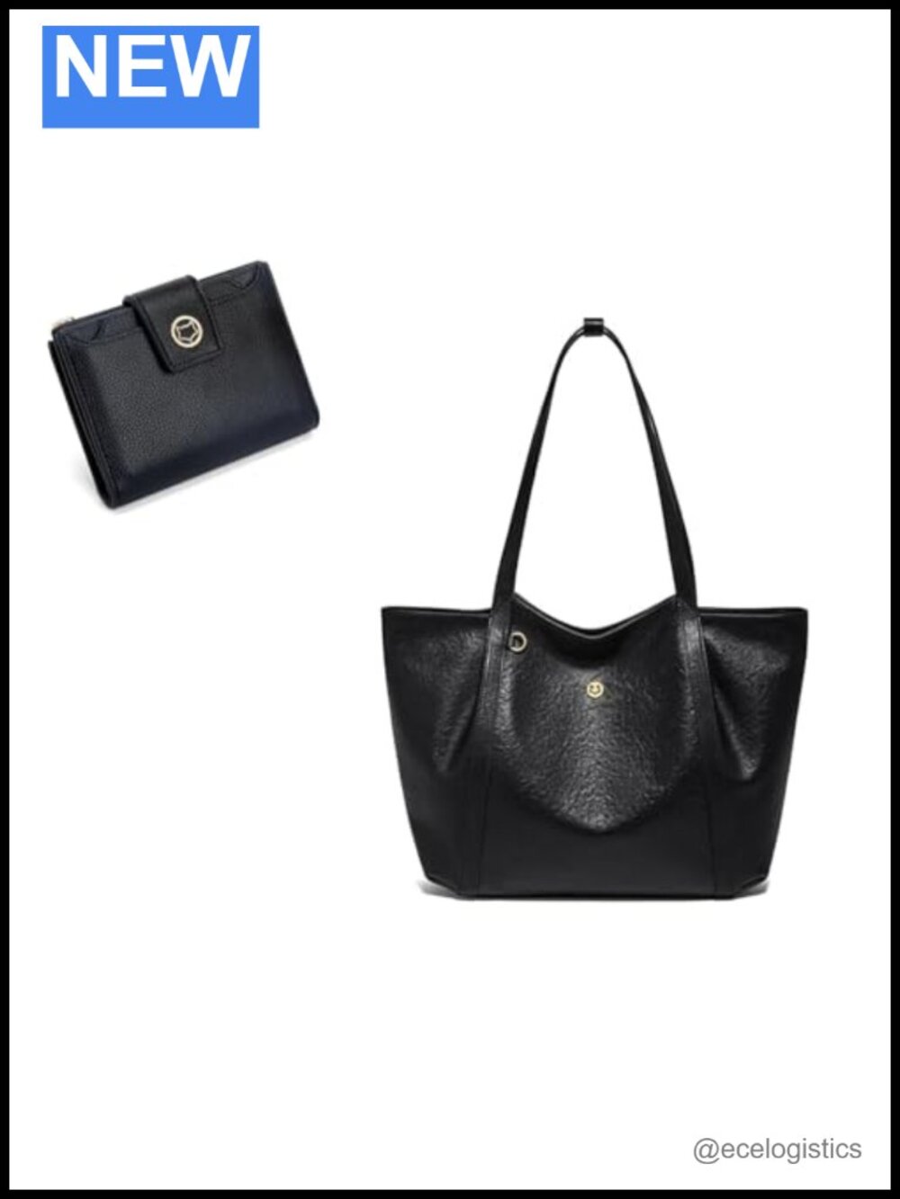 Large Tote Handbag with Matching Wallet for Women